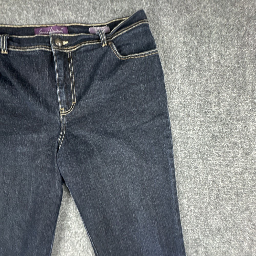 Gloria Vanderbilt Amanda Straight Leg Womens Size 16W Dark Wash Blue Denim Jeans - Picture 2 of 16